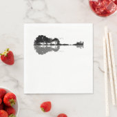 アコースティックギター自然Est Music Bassギタリスト スタンダードランチョンナプキン (インサイチュ)