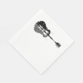 アコースティックギター自然Est Music Bassギタリスト スタンダードランチョンナプキン (角)