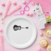 アコースティックギター自然Est Music Bassギタリスト ペーパープレート (パーティー)