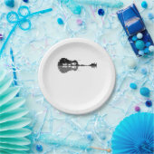 アコースティックギター自然Est Music Bassギタリスト ペーパープレート (パーティー)