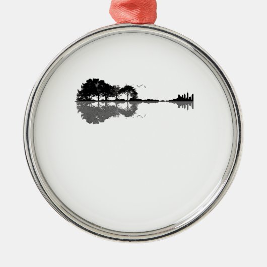 アコースティックギター自然Est Music Bassギタリスト メタルオーナメント (正面)