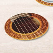 アコースティックギター詳細 ラウンドペーパーコースター (アングル)