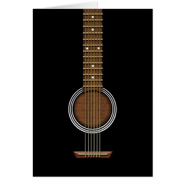 アコースティックギター誕生日グリーティング (正面)
