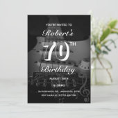 アコースティックギター誕生日パーティーへの招待 招待状 (スタンド正面)