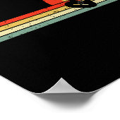 アコースティックギター音楽ミュージシャンベーシストレトロ ポスター (角)