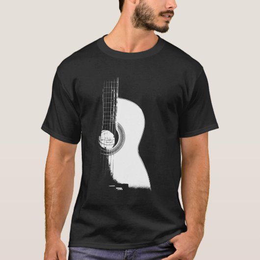 アコースティックギター音楽ミュージシャン Tシャツ (正面)