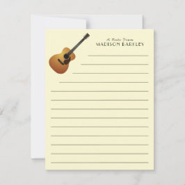 アコースティックギター音楽先生 サンキューカード