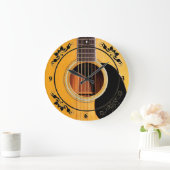 アコースティックギター音楽時計 ラージ壁時計 (ホーム)