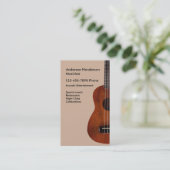 アコースティックギター音楽 名刺 (スタンド正面)