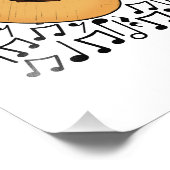 アコースティックギター音符ギタリストミュージシャン フォトプリント            (角)