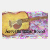 アコースティックギター音 長方形シール (正面)