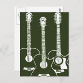 アコースティックギター3本 ポストカード (正面/裏面)