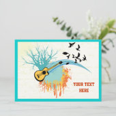 アコースティックギター オーダーメイド製品 招待状 (スタンド正面)