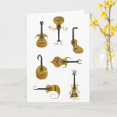 アコースティックギター カード (黄色い花)