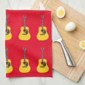 アコースティックギター キッチンタオル (四つ折り)