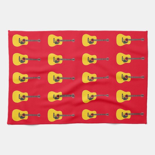 アコースティックギター キッチンタオル (横)