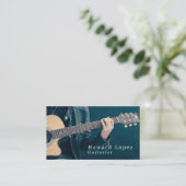アコースティックギター、ギタリスト、プロフェッショナルミュージシャン 名刺 (スタンド正面)