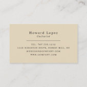 アコースティックギター、ギタリスト、プロフェッショナルミュージシャン 名刺 (裏面)