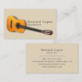 アコースティックギター、ギタリスト、プロフェッショナルミュージシャン 名刺 (正面/裏面)