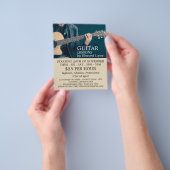 アコースティックギター、ギターレッスン広告ズフライヤー チラシ (手)