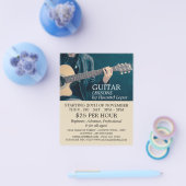 アコースティックギター、ギターレッスン広告ズフライヤー チラシ (シングル)