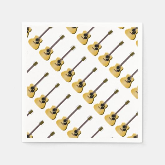 アコースティックギター スタンダードカクテルナプキン (正面)