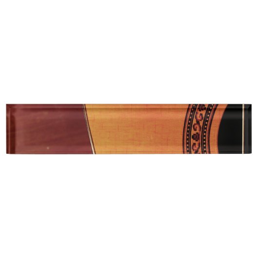 アコースティックギター デスクネームプレート (正面)