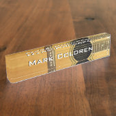 アコースティックギター デスクネームプレート (側面)