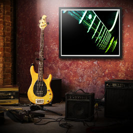 アコースティックギター（ネオン版） ポスター
