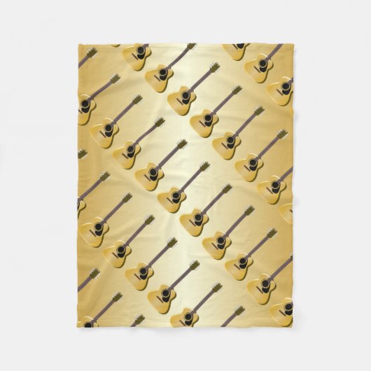 アコースティックギター フリースブランケット (正面)