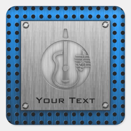 アコースティックギター;ブラシ仕上げメタル調 スクエアシール (正面)