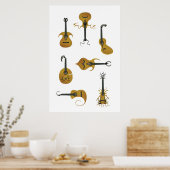 アコースティックギター ポスター (キッチン)