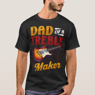 アコースティックギター ミュージック ダッド オブ ア トレブル Tシャツ