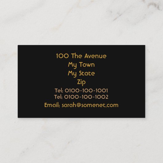 アコースティックギター 名刺 (裏面)