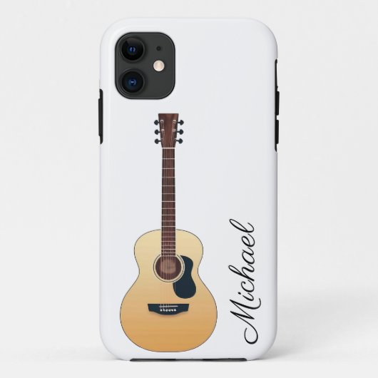 アコースティックギター 名前入り オリジナル Case-Mate iPhoneケース (裏面)
