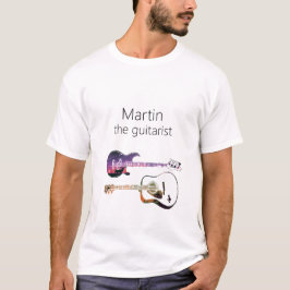 アコースティックギター 自然 森 音楽 ベースギタリスト Tシャツ