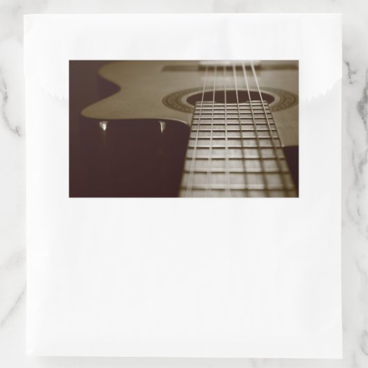 アコースティックギター 長方形シール (バッグ)