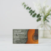 アコースティックギター – 音楽名刺 名刺 (スタンド正面)
