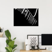 アコースティックギター(B&W版) ポスター (ホームオフィス)