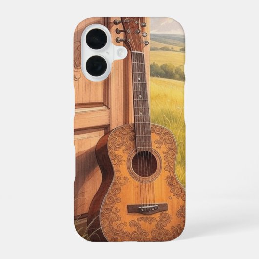 アコースティックギター iPhone 16ケース (裏面)