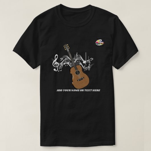 アコースティックギター Tシャツ (デザイン正面)
