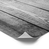 アコースティックギターB&W写真 ポスター (角)