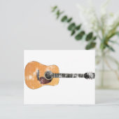 アコースティックギタ動揺してー水平 ポストカード (スタンド正面)