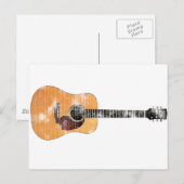 アコースティックギタ動揺してー水平 ポストカード (正面/裏面)