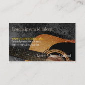 アコースティックグランジギター音楽名刺 名刺 (裏面)