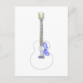 アコースティックシンプルギタースケッチカッコいい音楽 ポストカード (正面)