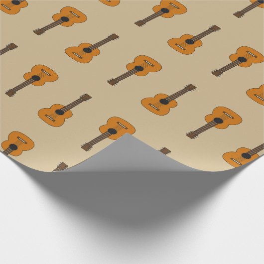 アコースティックシンプルギターマンガ ラッピングペーパー (角)