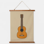 アコースティックシンプルギターマンガ 吊り下げ型タペストリー (正面)
