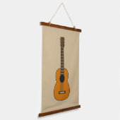 アコースティックシンプルギターマンガ 吊り下げ型タペストリー (傾斜あり)