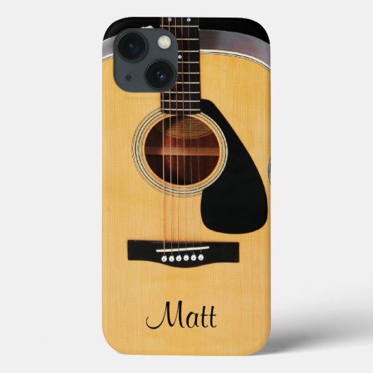 アコースティックパーソナライズされたギター音楽iPhoneケース Case-Mate iPhoneケース (裏面)